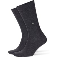 Burlington Doppelpack unifarbene Socken aus einem Baumwollmix