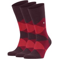 Burlington Kurzsocken Herren Socken 3er Pack – Clyde, Rautenmuster, (Packung, 3er Pack)